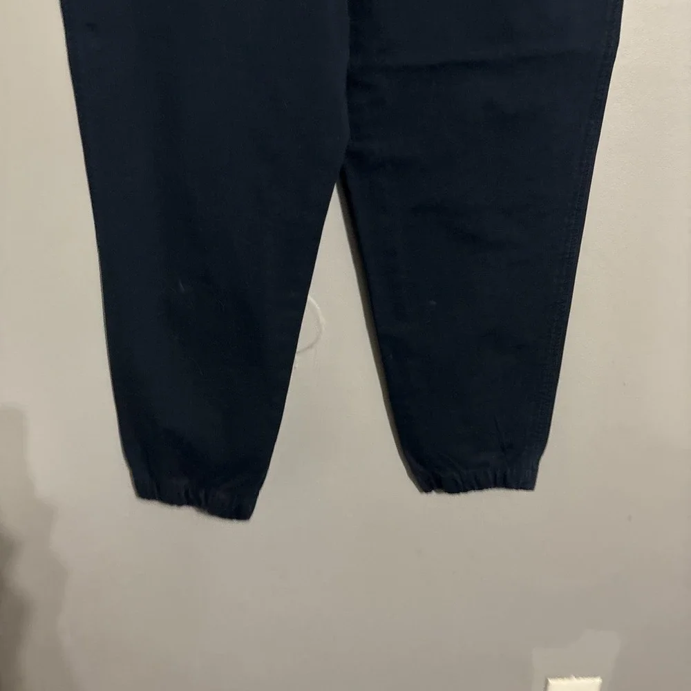 Banana Republic Mens‎ Travel Jogger Pants XL Navy Blue Performance Mid Rise Tie